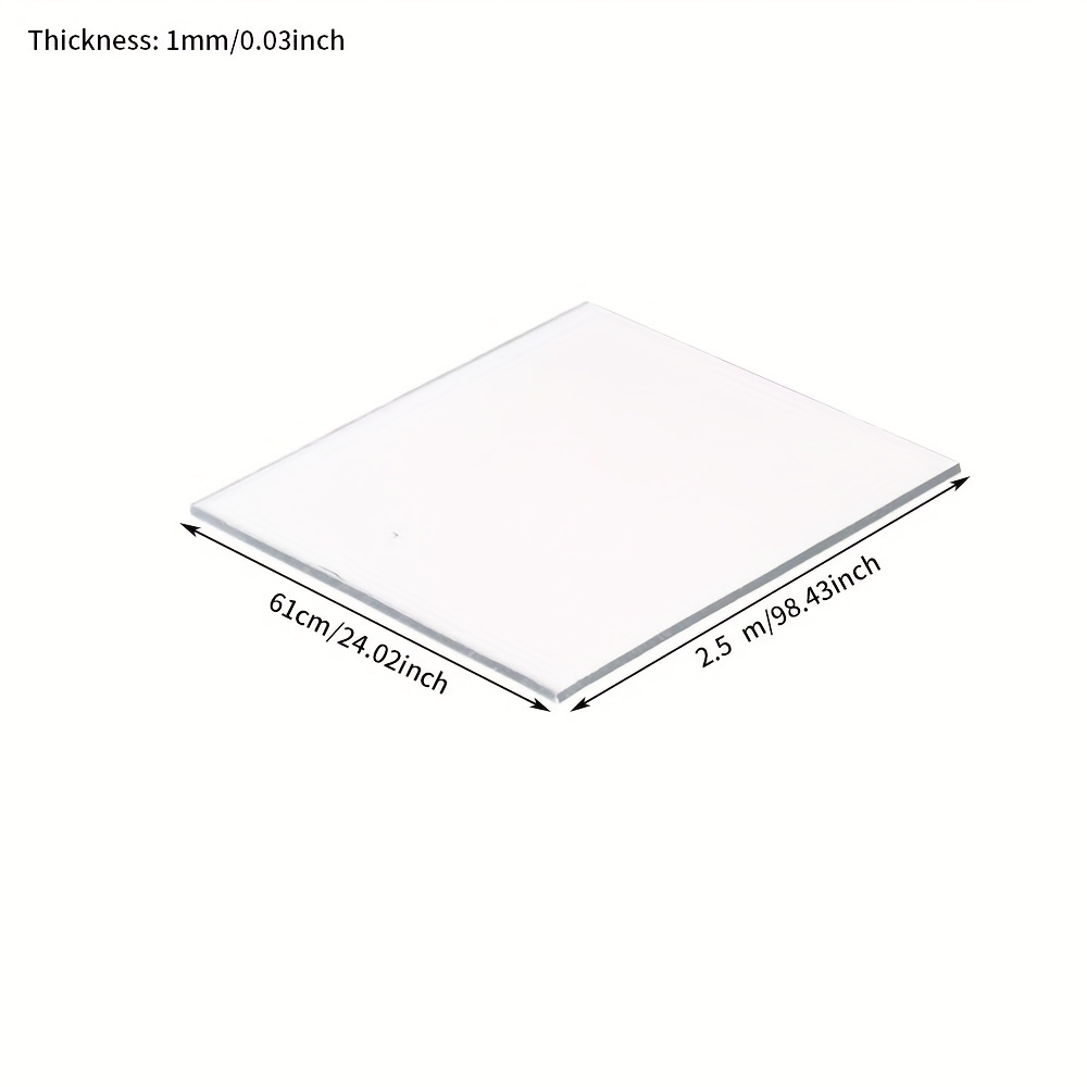TEMU 1pc 250x61cm Sunshade Roof Panel - 1mm Plastic Sheet For Garden Greenhouse, Transparent Panel For Sheds & Awnings (rolled Shipping)