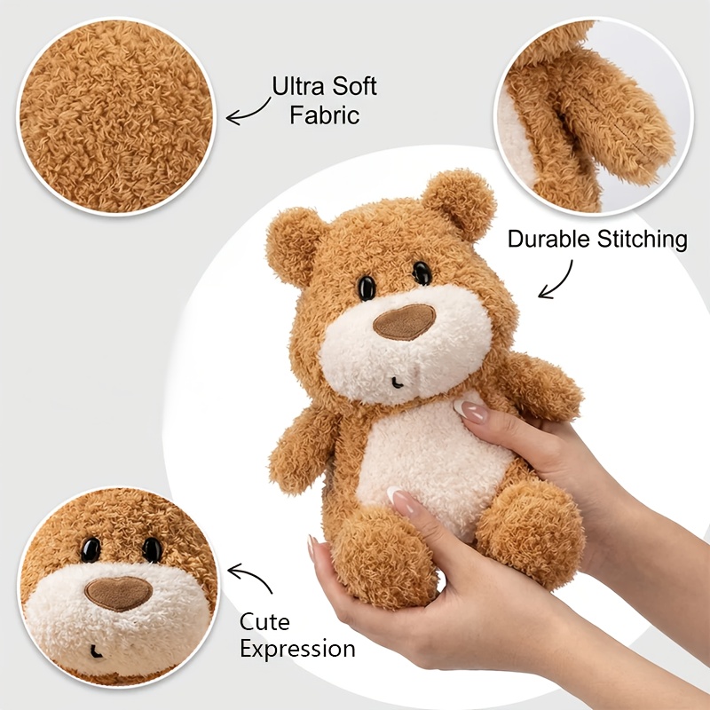 Cute Fluffy Brown Teddy Bear Plush Toy