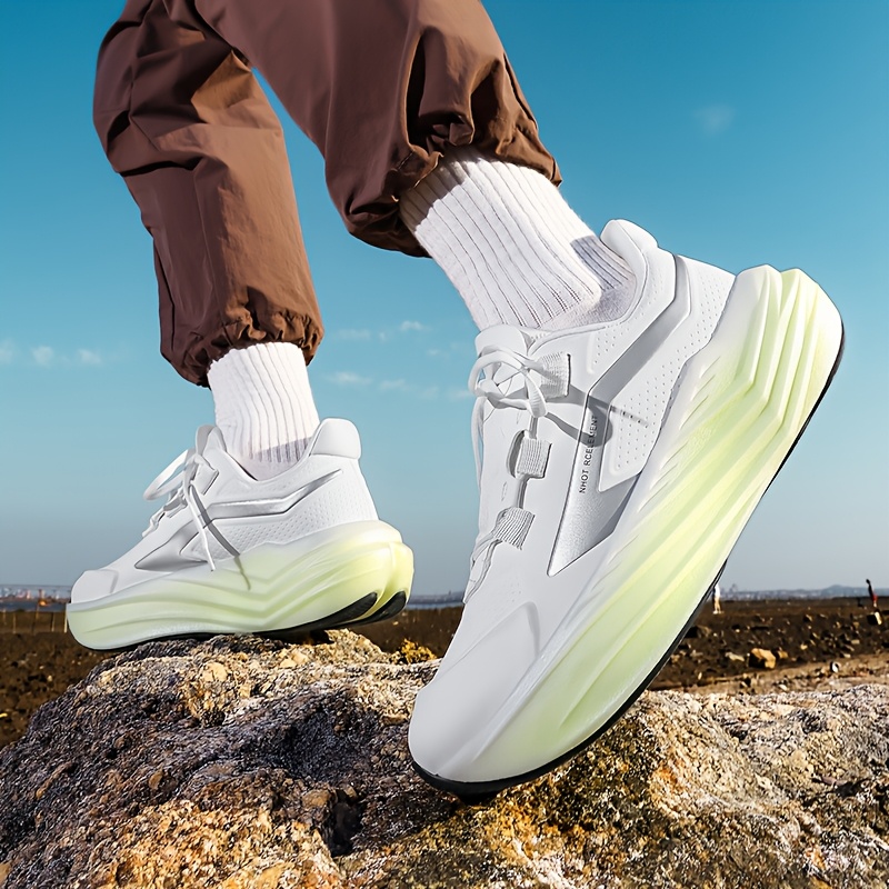 Men'S Casual Sports Shoes | High-Quality Couple'S Road Running and Outdoor Trail Running Shoes, Non-Slip, Wear-Resistant, Suitable for Indoor and Outdoor Use, Fashionable Fitness Shoes, Large Size, Athletic Training Shoes, Solid Color