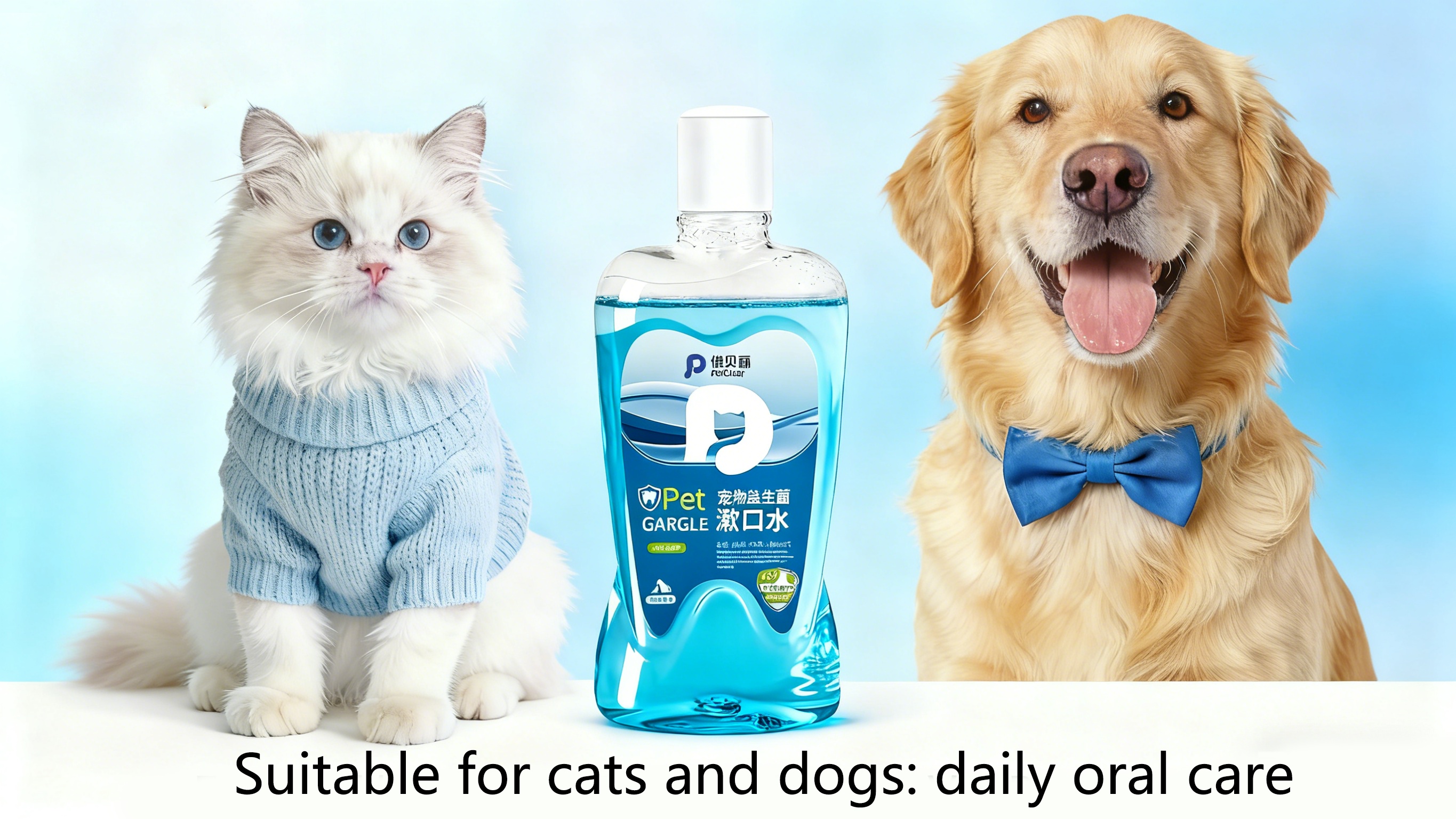 380Ml Pet Probiotic Mouthwash, Offering Dual Care for Fresh Breath And Brighter Teeth, Suitable for Most Cats And Dogs, Product for Daily Home Pet Oral Care, Helping to Remove Tartar And Reduce Oral Odor, an Ideal Oral Care Tool for Home Cleaning