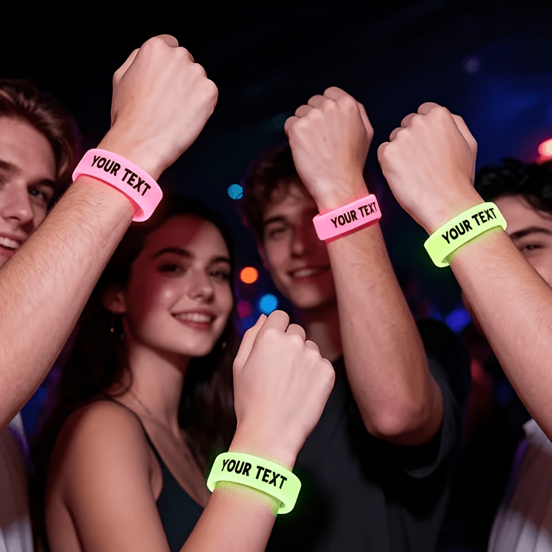 64pcs Custom Luminous Bracelets, Multifunctional for Various Occasions
