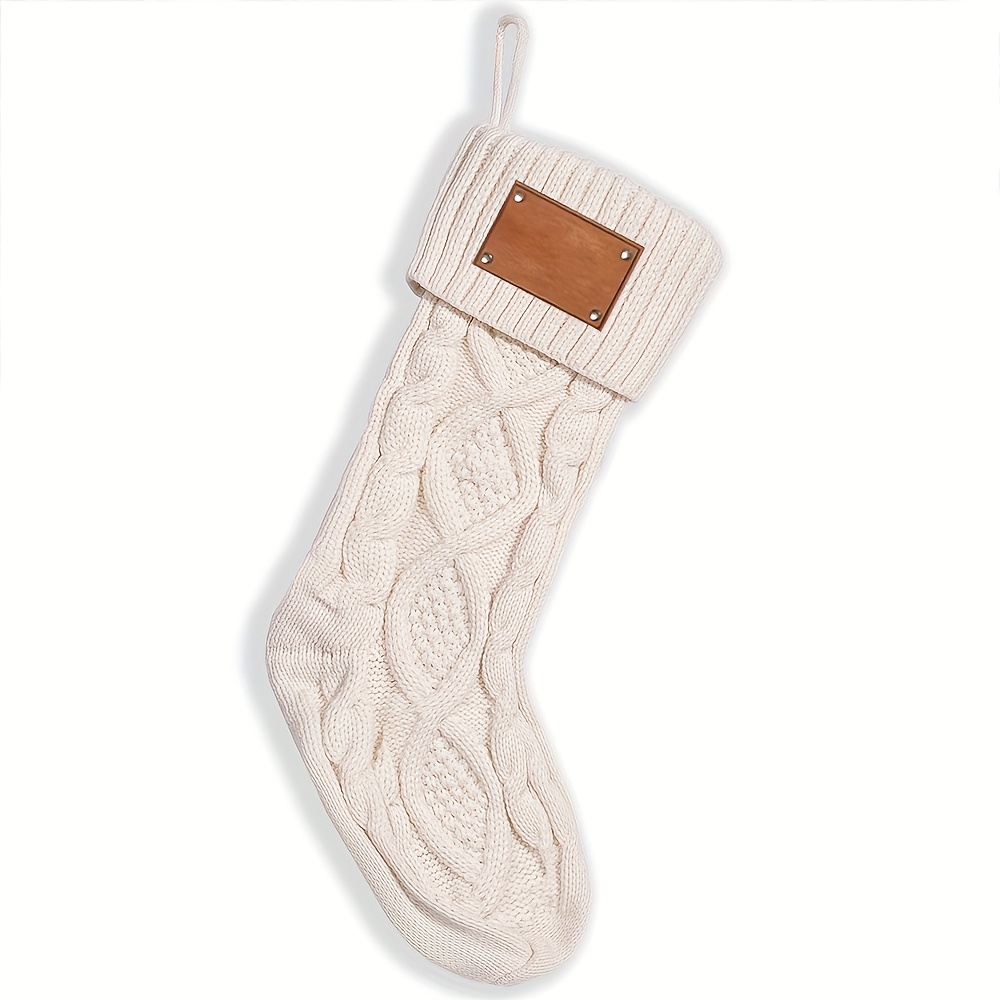 TEMU 1 Custom Christmas Stocking, Personalized Engraved Name Large Christmas Gift Sock, Holiday Gift Bag, Festive Decorative Sock, Candy Bag, Perfect