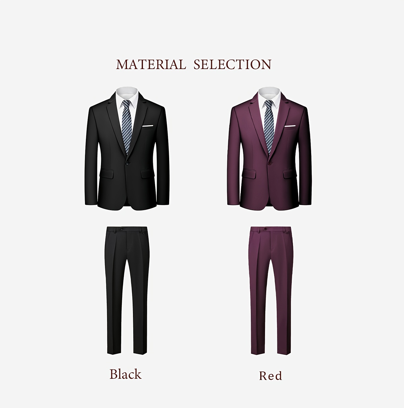 British Vintage Men's Two-Piece Suit Set - Jacket and Pants, Business Casual Banquet Formal Wear, Unopened Pocket