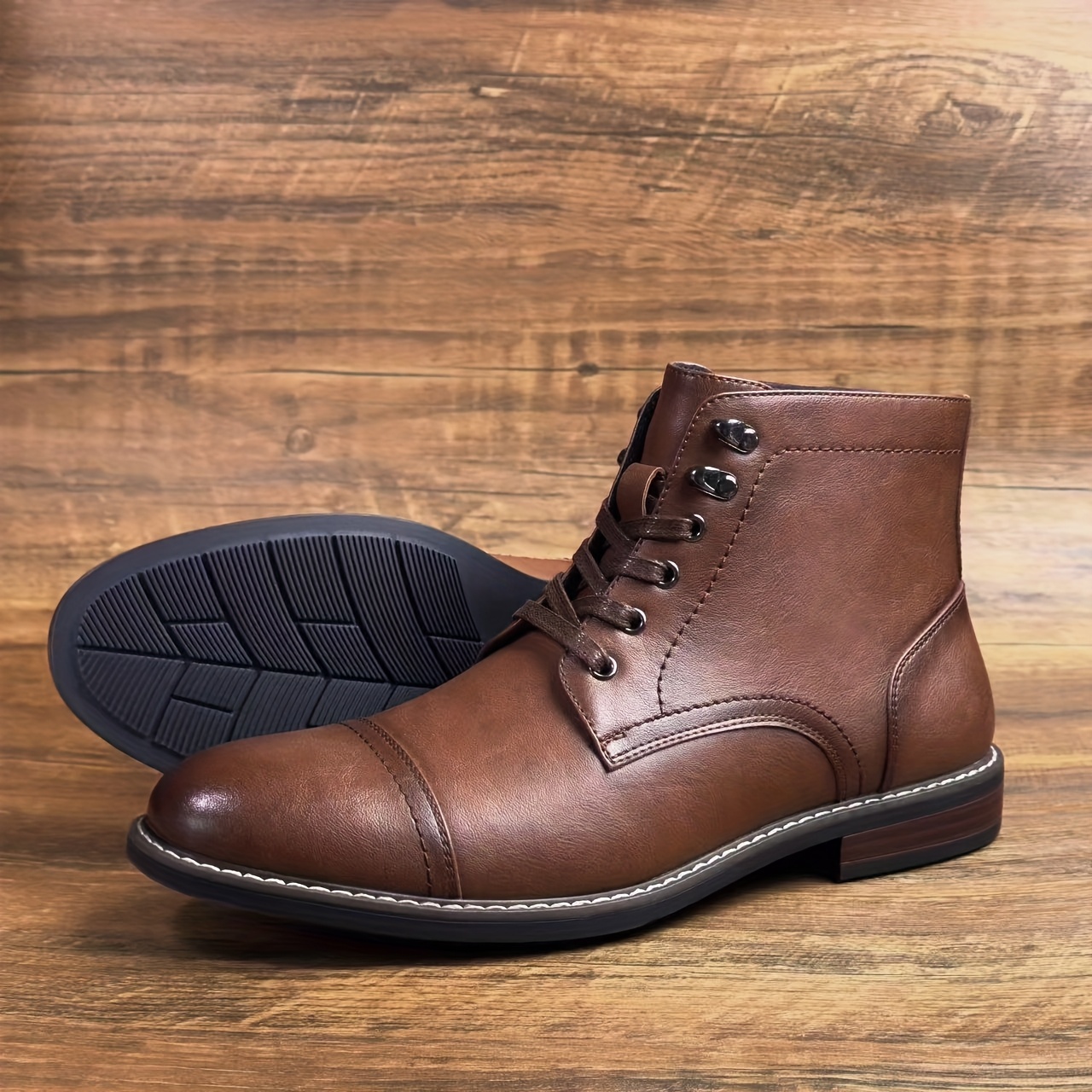 chinese dress ladies Amazon.com | Santimon Mens Lace Up Classical Oxford Leather Wing Tip Ankle Dress  Boots Black Brown 5.5 M US