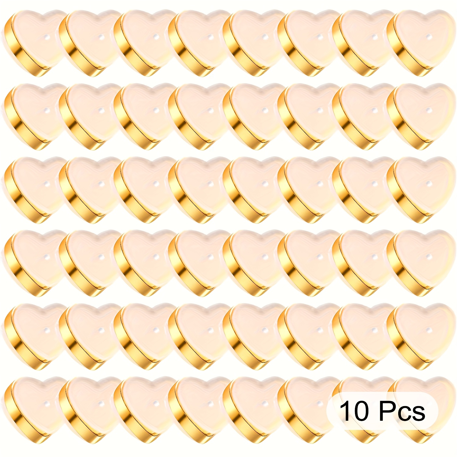 50/20/10pcs Silicone Earring Backs, Silicone Earring Backs Replacements Earring Backs, Heart Shaped Locking Earring Backs Silicone Earring Backs Stopper For Earring Jewelry Accessories Supplies