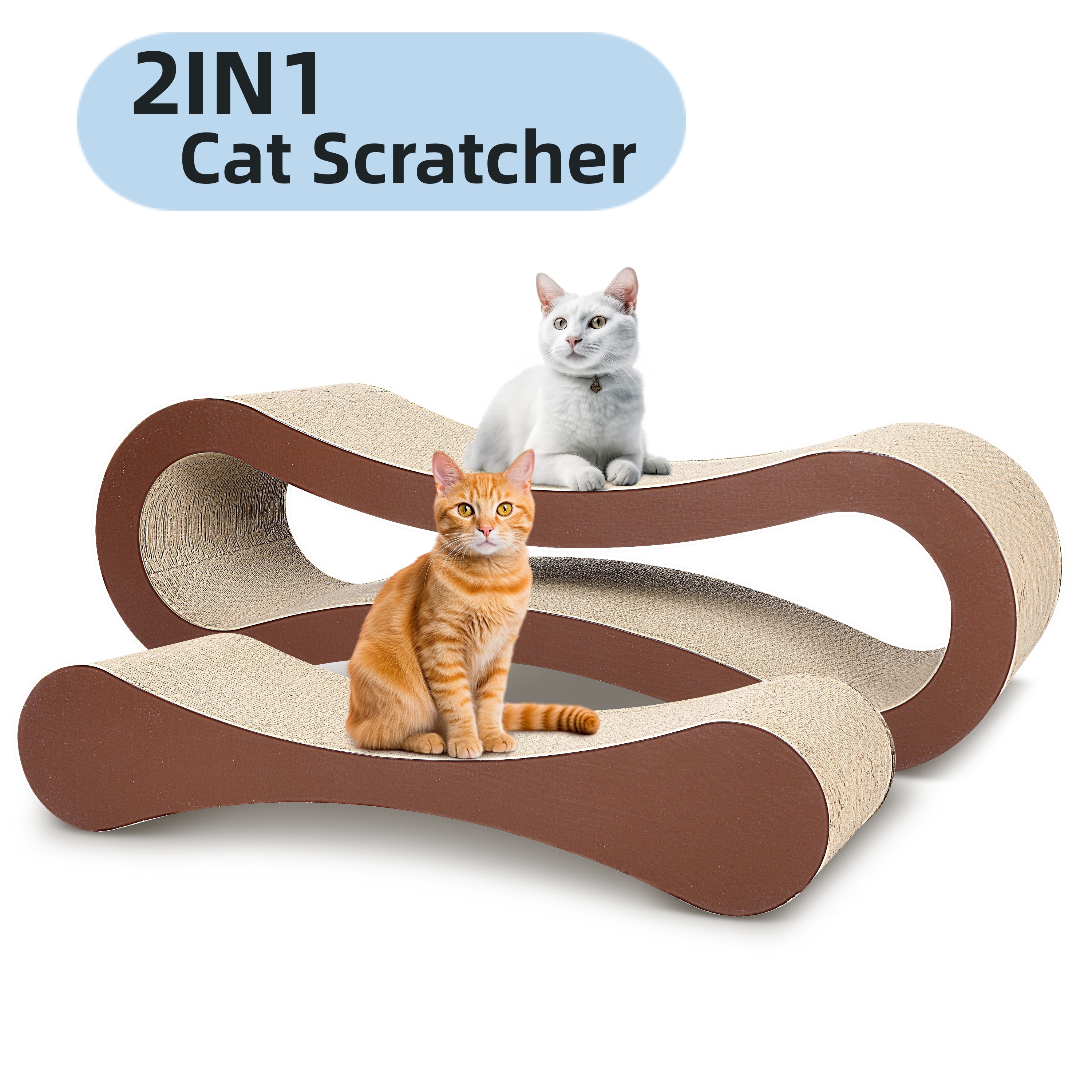 

Fluffydream 2 In 1 Cat Scratcher Cardboard, Cat Scratching Board Furniture Protector, Cat Scratching Post, X-large