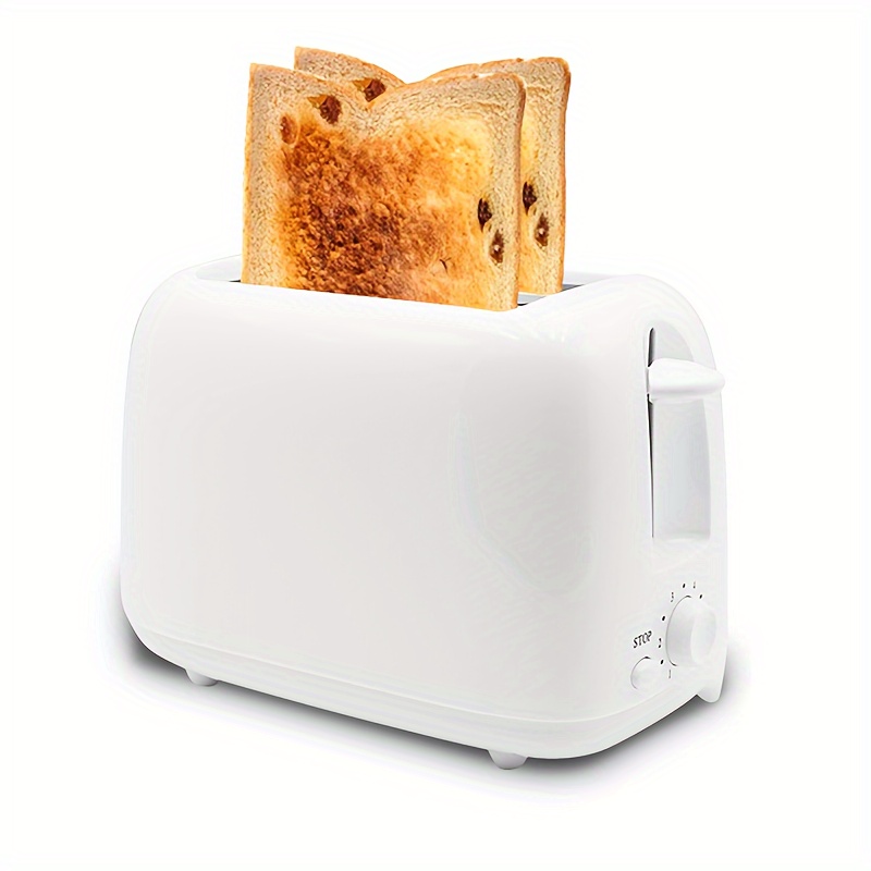 

2 Slice Toaster With 6 Temperature Settings & Extra Wide 1.18" Slots For Specialty Breads Puff Pastry Snacks, Slide Out Tray Button, White