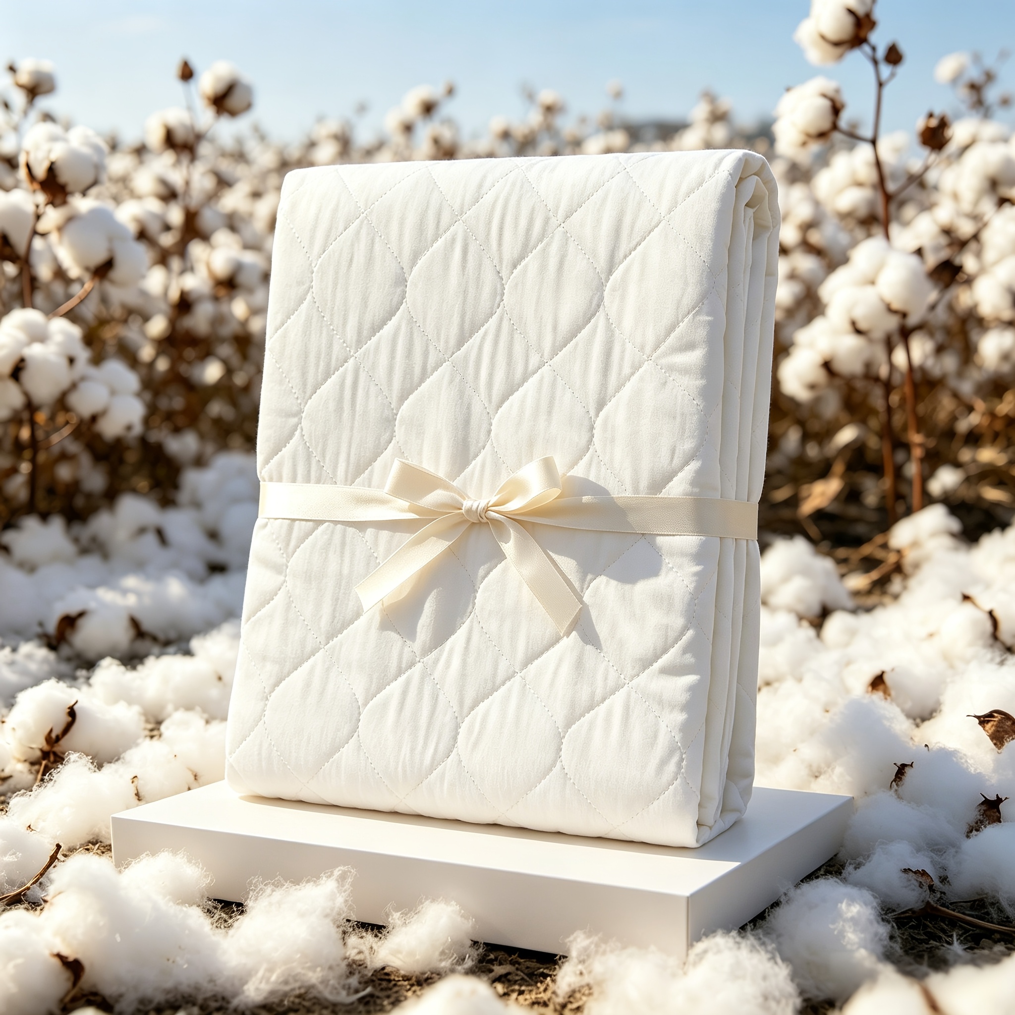 Image of 1pc Mat, Cotton Cover, Breathable And Not Stuffy, Skin-friendly And Soft, Suitable For , Washable, Non-slip, Water Ripple Quilting, Multiple Sizes , Local Delivery (80*150cm No Straps).