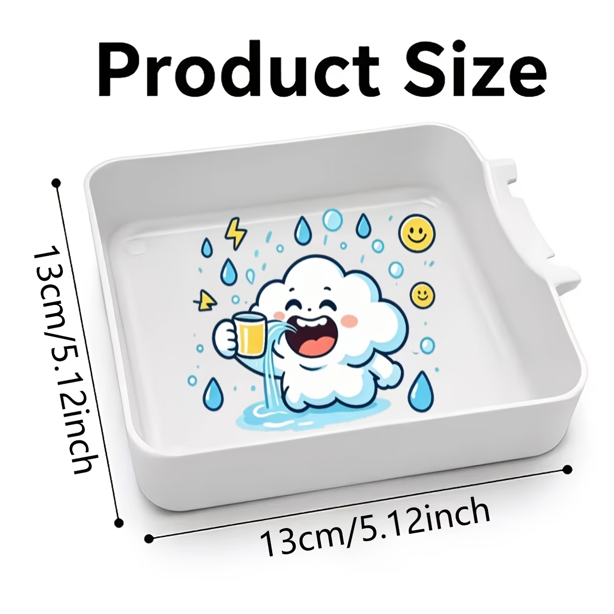 TEMU Cloud Pattern Washing Machine Drain Plate, Washing Machine Outlet Cleaning Storage Box, Protecting The Floor From Dirt. Used For Washing Machine