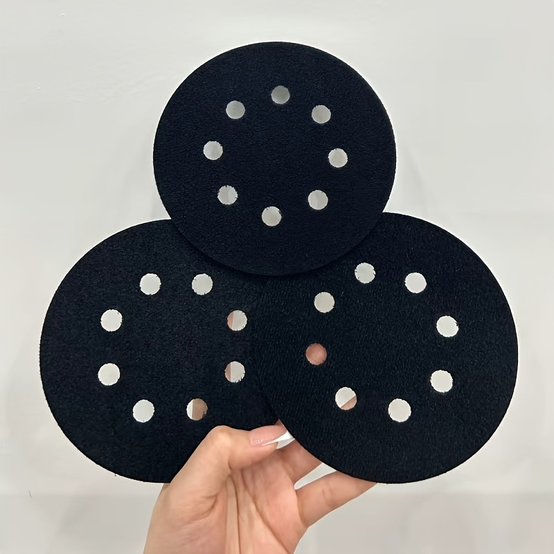 TEMU 2-pack 5-inch (125mm) 8-hole Ultra-thin Surface Protection Interface Pads, Ultra-thin Pads For Sanding Discs And Hook And Loop Sanding Discs