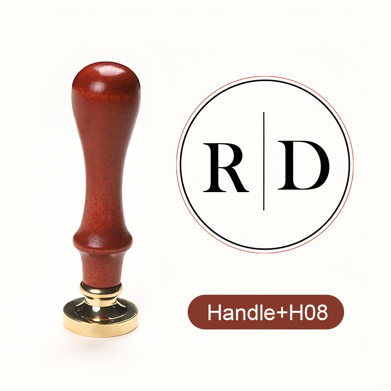 TEMU 1 pezzo timbro personalizzato con logo, testa in cera personalizzata + color legno di sequoia, per timbrare rapidamente su