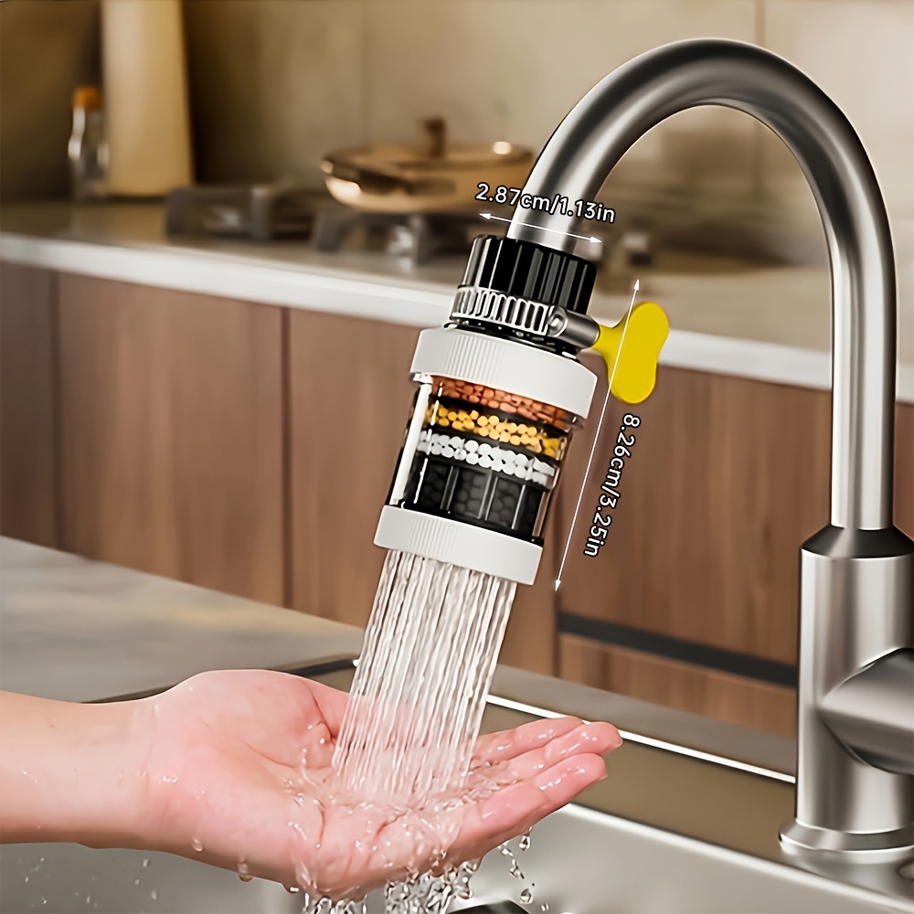Image of 1pc Faucet Filter, Sink Faucet Splash Proof Universal Water Filter, Household Faucet Bubbler, Removable For Cleaning, Europe And The United States , With Adapter, Summer New Products