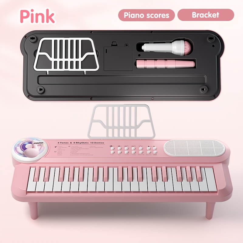 TEMU Keyboard Toy, Musical Instrument, Beginner's Piano For Boys And Girls, Finger Music Playset, Ideal For Christmas, Halloween, Birthday Gift, Usb