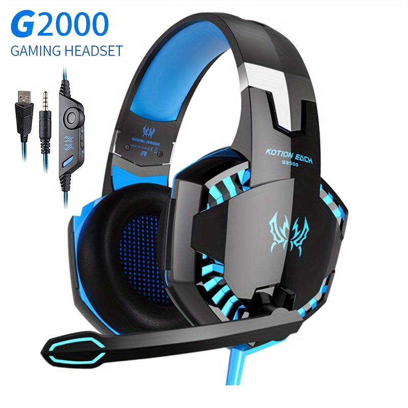 

Gaming Headset, Stereo Gaming Headphones With Noise Cancelling Mic, Led Lights & Soft Memory Earmuffs For Ps5/ Ps4/ One/switch/pc Mac