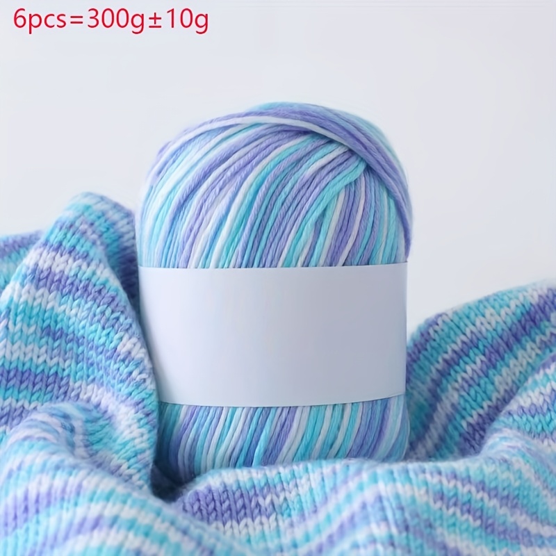 E-shop 6 Stück 300g Luxus-Garnmischung, weiches Hochwertiges Garn: 60% Seide, 30% Wolle, 10% Kaschmir. Ideal zum Stricken und Häkeln für Pullover,