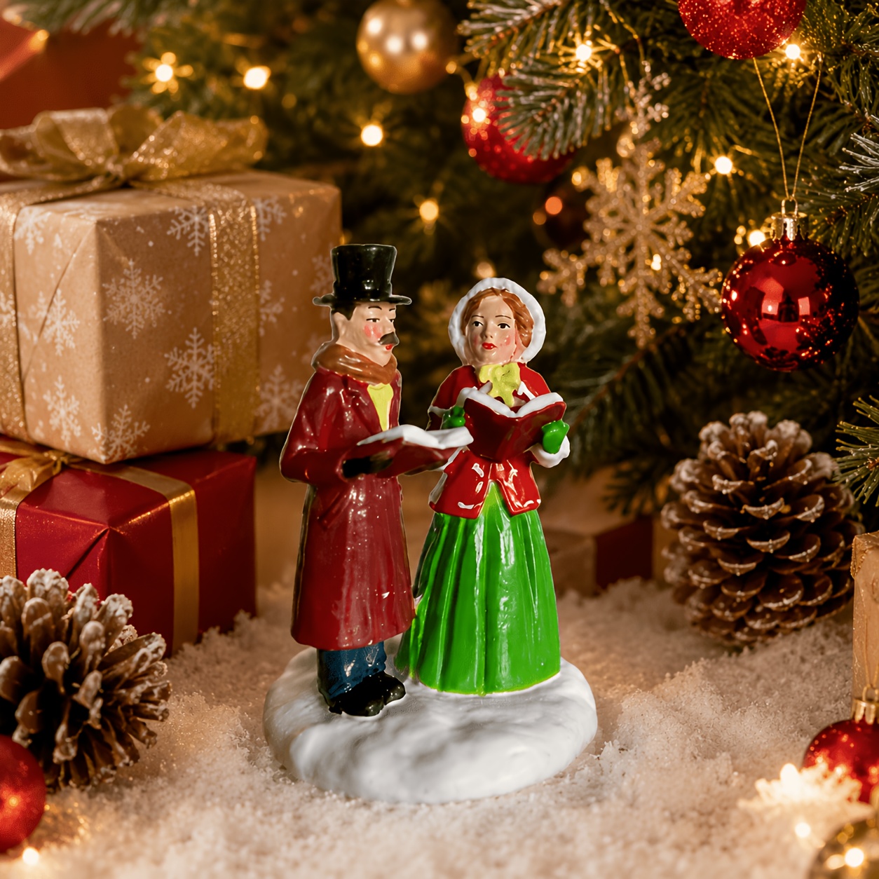 TEMU 1 pz. Duet di Natale Figurine del di di , Realizzate in PVC , Robuste e Resistenti alle Cadute, Decorazioni per le Feste di Natale