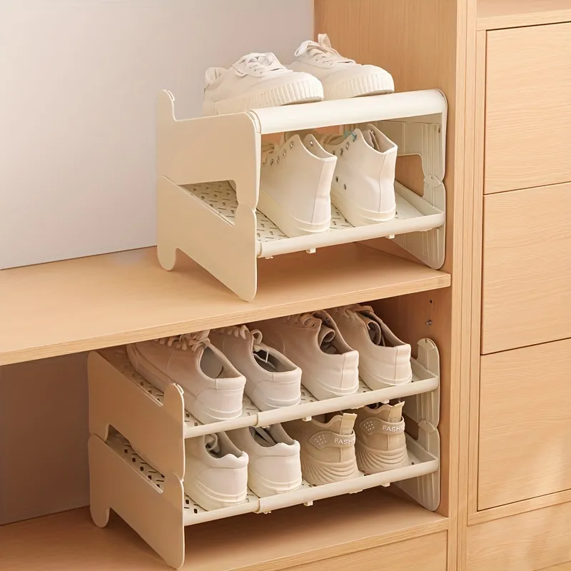2/4 Layer Adjustable Shoe Rack, Stackable Shoe Organizer, Space-Saving Storage Shelf, White, Home and * Shoe Tower, Entryway Shoe Organization, Adjustable Shoe Rack, Space-Saving Shoe Organizer, Shoe Organizer Rack, Storage Corner Floor Shoe Rack, Entryway, *, Closet, Living Room, Garage, *.