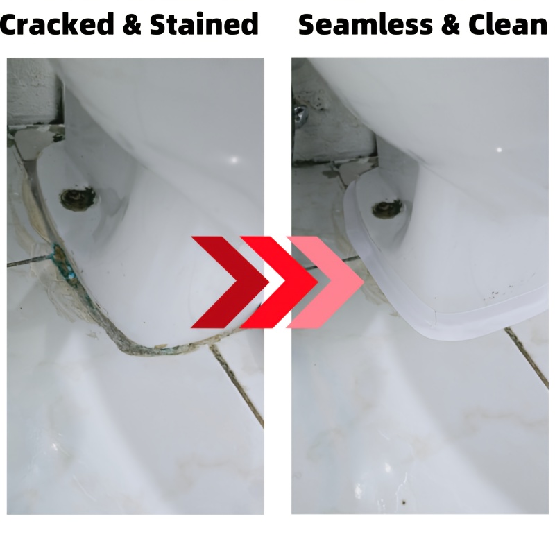 4 rolls caulk tape long lasting self   waterproof strips for bathroom kitchen mold resistant caulking tape instant application no tools needed peel and stick details 2