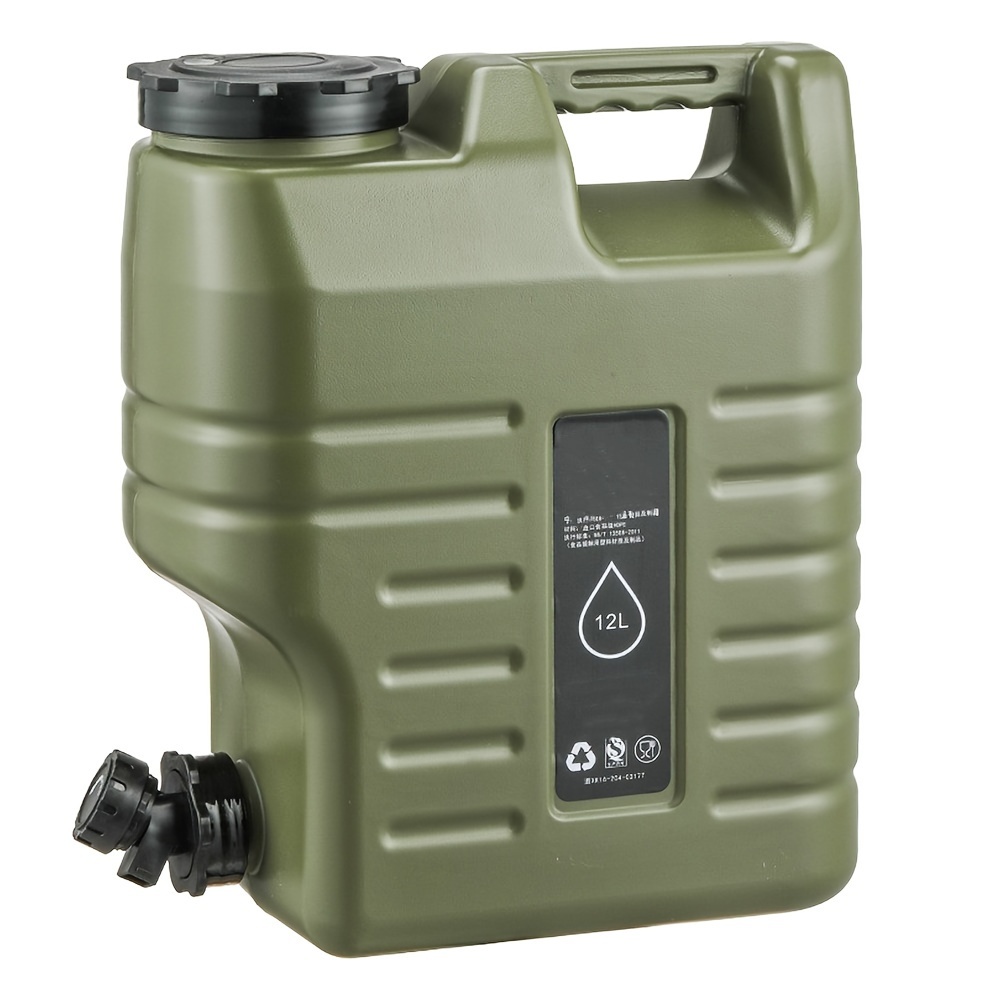 

12l Large Capacity Outdoor Water Storage Container With Faucet - Pe, Camping & Car Travel