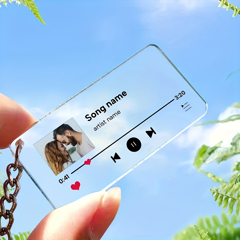 Customized Photo Name Keychains, Personalized Acrylic Keychains
