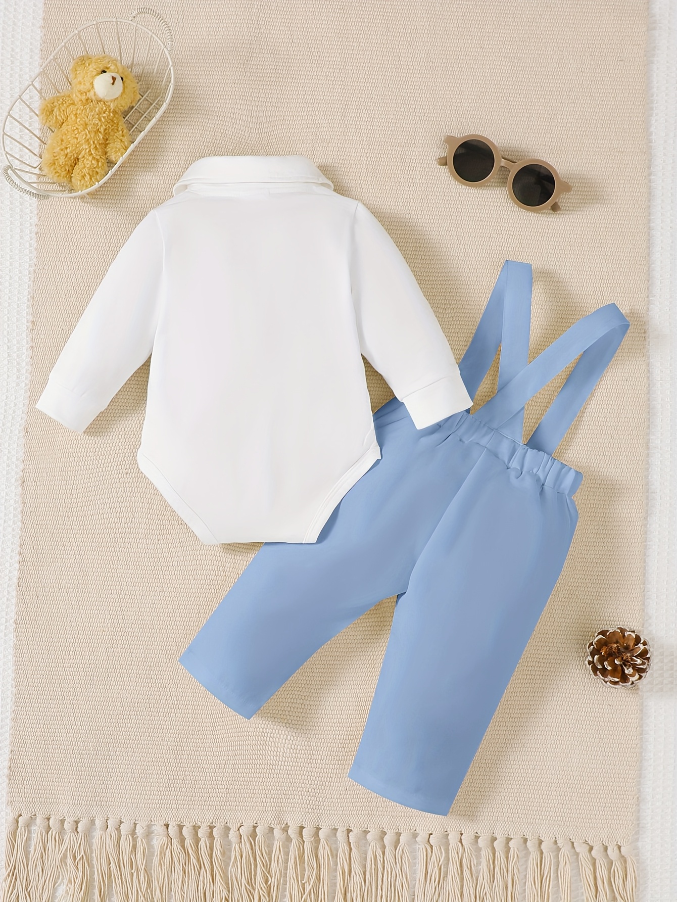 3pcs baby boy outfit solid color long sleeve shirt Temu Philippines