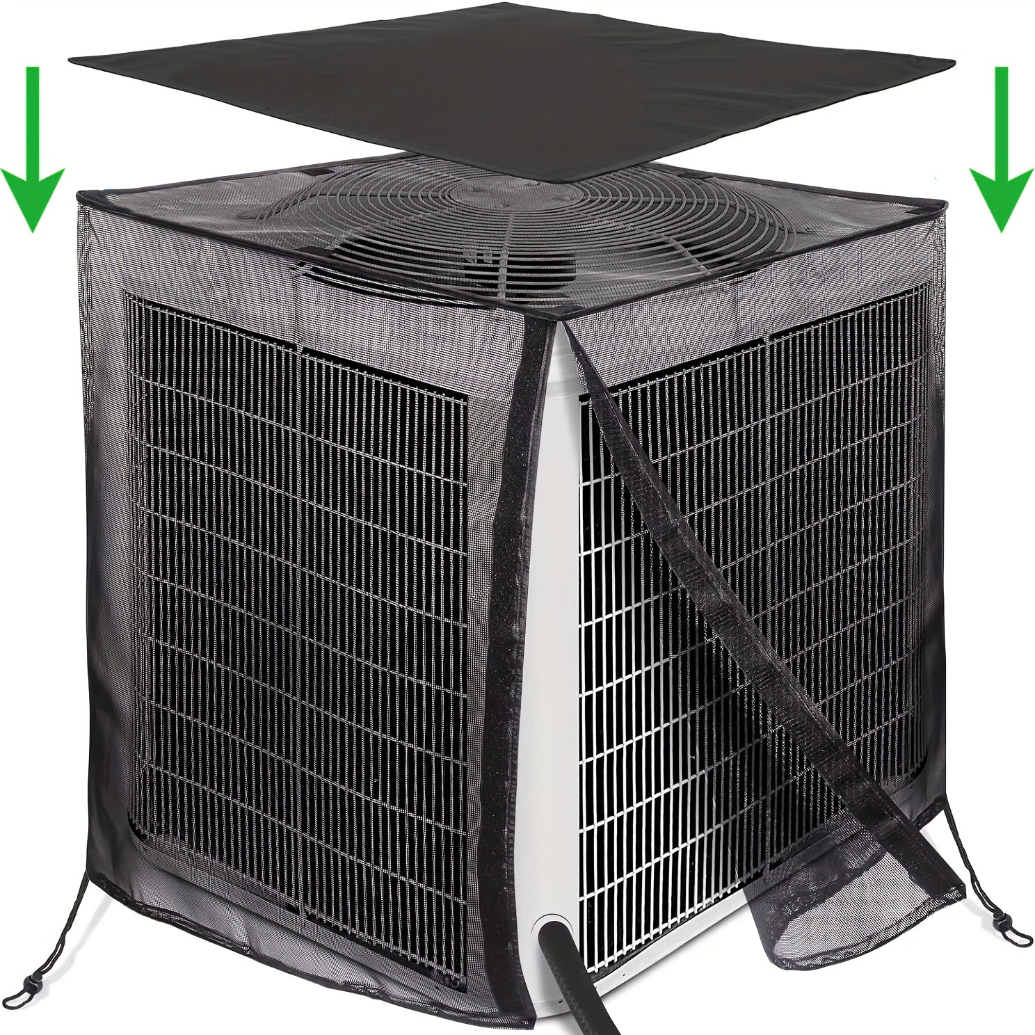 

Air Conditioner Cover Full Breathable Mesh With Detachable Waterproof Top Outside Dust-proof Cover Outdoor Ac Protection