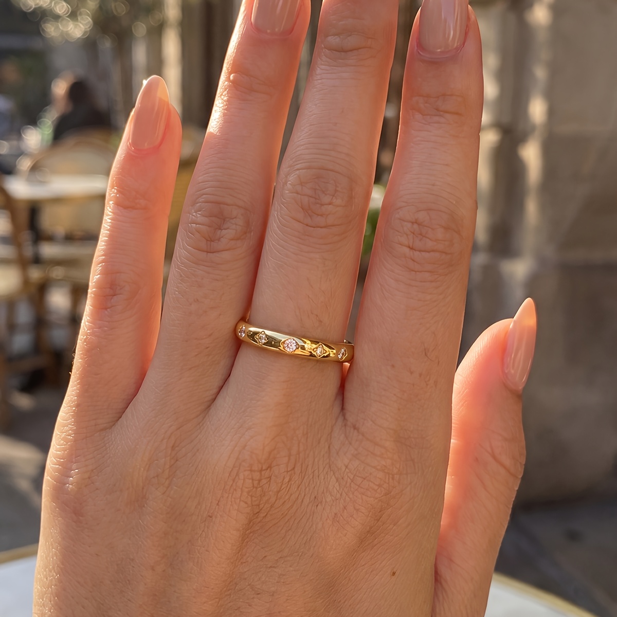 Women's Square and Round Versatile Fashion Ring