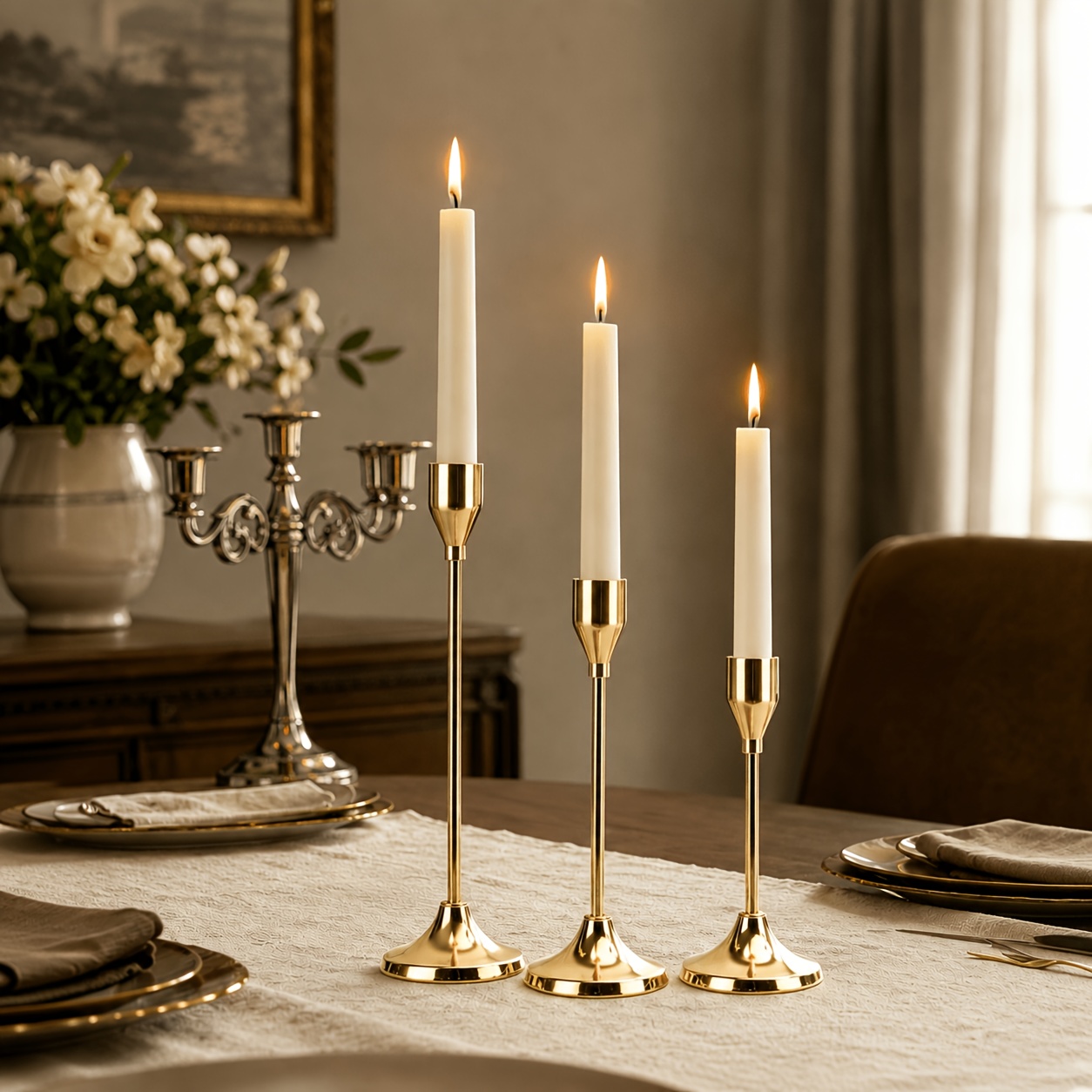 TEMU Set di 3 candele in metallo , candele in ferro battuto stile , per un' domestica , per matrimoni, , festival, Natale, decorazioni per , feste di