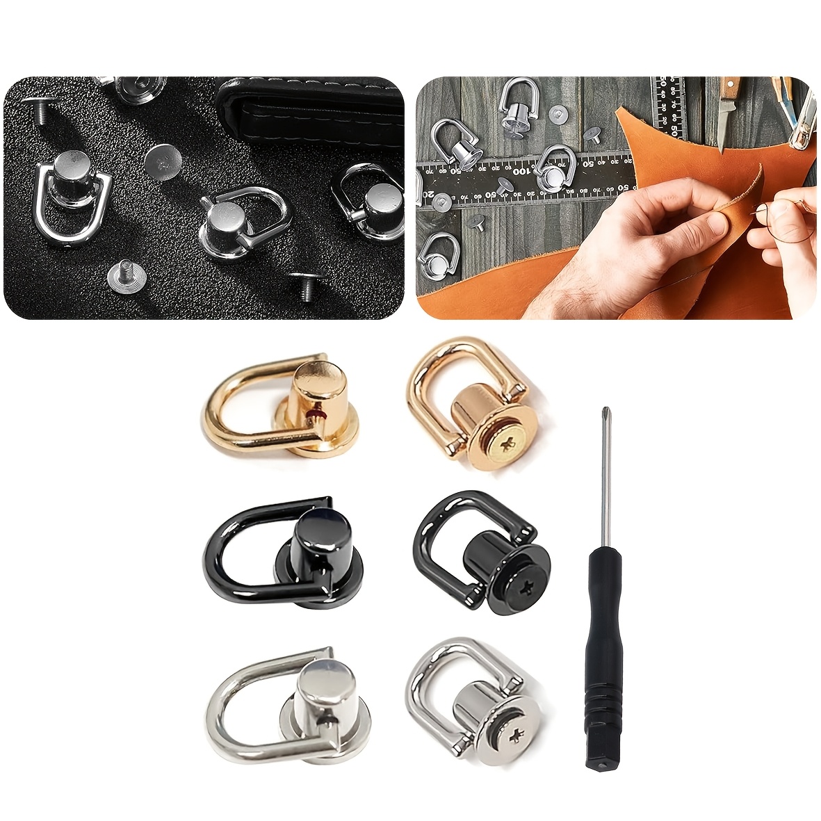 Adjustable Metal D Ring Bag Clips for DIY Handbag Making