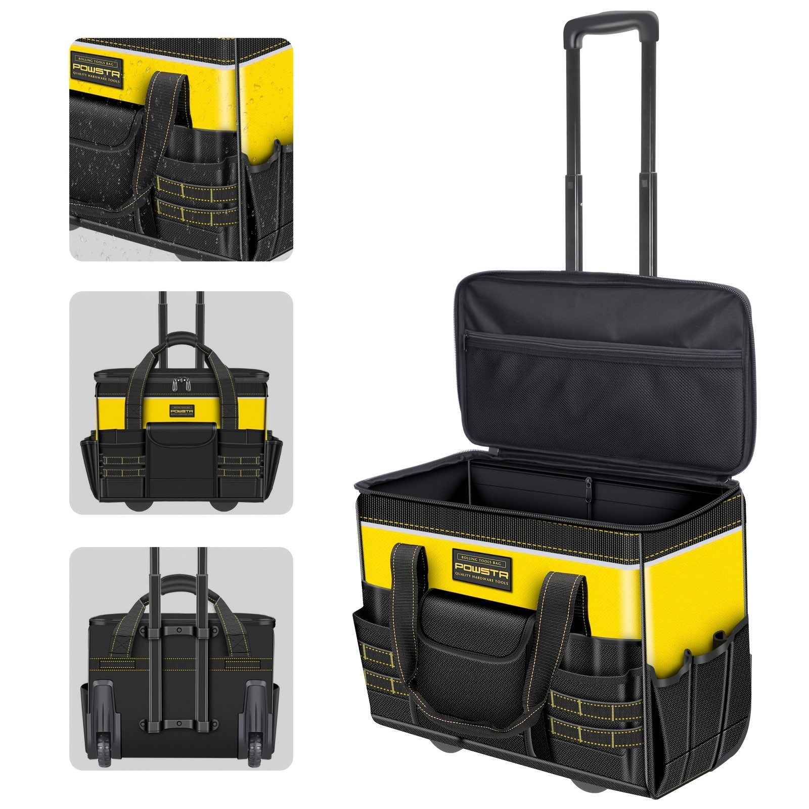 21'' Tool Bag On Wheels, Rolling Tool Bag, Tool Kit, Or , Water Resisant Tool Storage Set, For And Garage