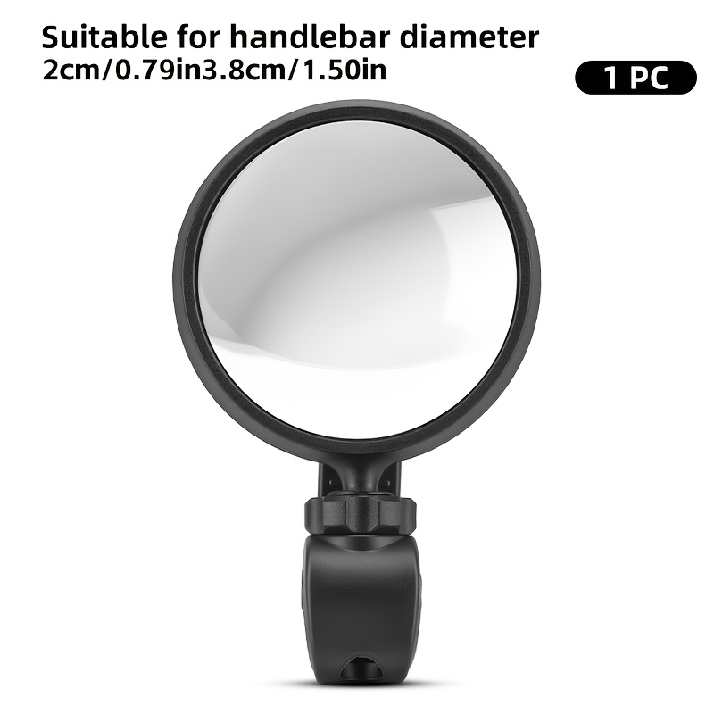 TEMU Bicycle Rearview Mirror, Equipped With 360 Degree Rotatable High-definition Convex Mirror, Quick-release Design Suitable For Road/mountain Bike