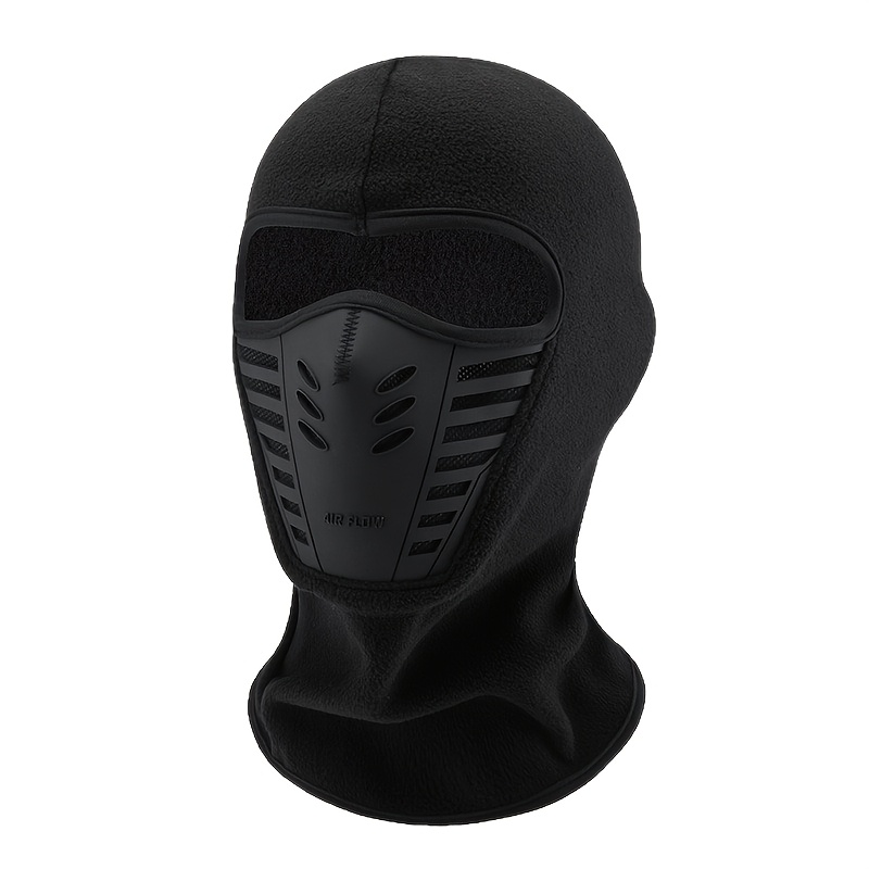 TEMU 1pz Maschera Invernale per Ciclismo con Copricapo e Visione , Maschera in Pile Traspirante e - Cappello Buckrawa per Sci, , Sport - Accessorio