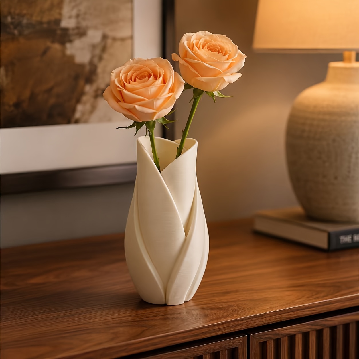 TEMU 1 pz Vaso per fiori a spirale intrecciata stampato in 3D, vaso per fiori, decorazioni per la casa minimaliste moderne, elegante vaso decorativo