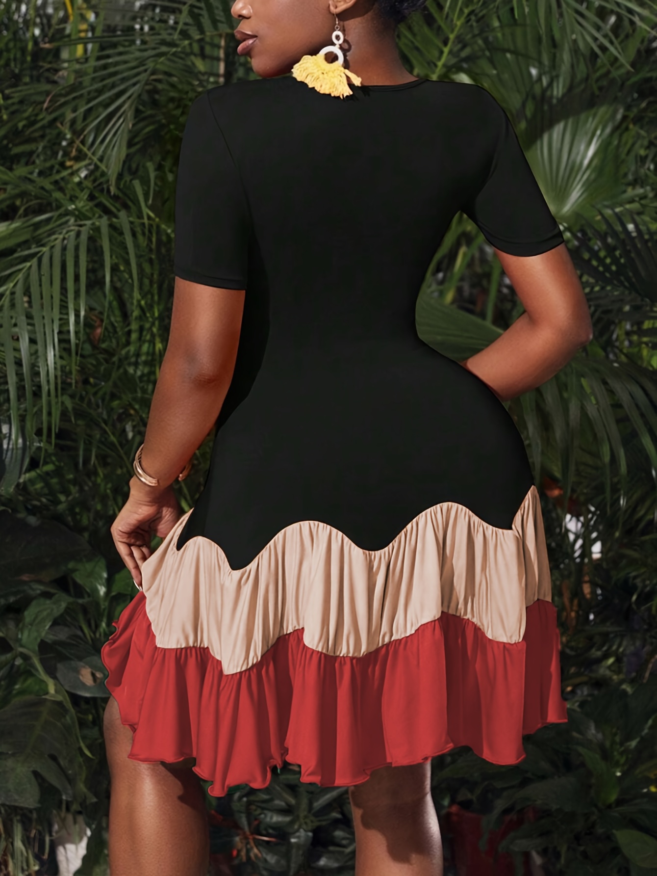 Women'S Elegant Summer Dress with * * And Short Sleeves, Style HZ324-1