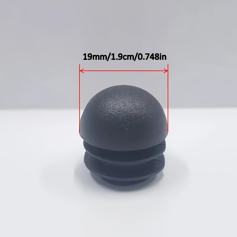 TEMU 24pcs Round Black Plastic End Caps Plugs Chair Leg Inserts For Metal Legs Round Tube Inserts Chair Leg Glide Furniture Protectors,