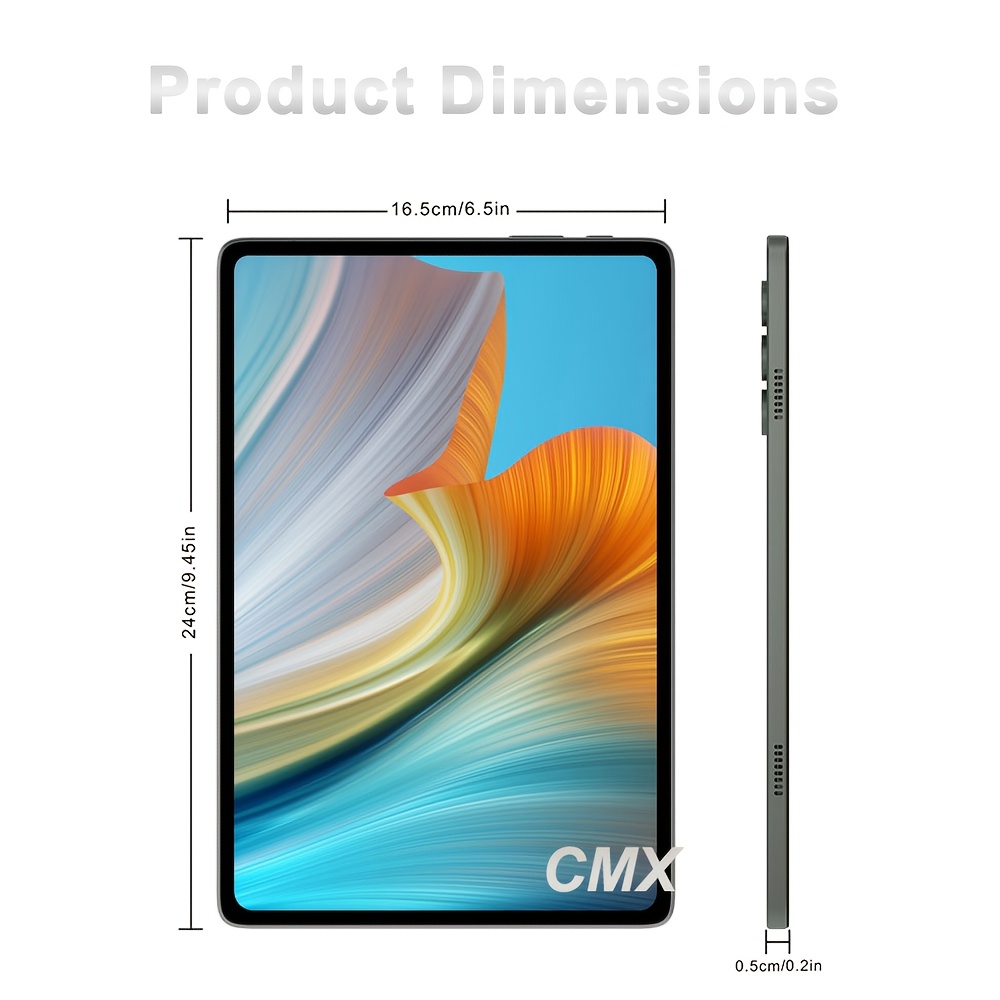 10 Inch Android 15 Tablet PC 2-in-1 Pad met Toetsenbord, Muis, Hoes & Stylus - 256GB ROM, 24GB RAM (6+18GB Uitbreidbaar), 5MP+13MP Camera, Grote Batterij, 1920x1200 HD Display, Wi-Fi 5