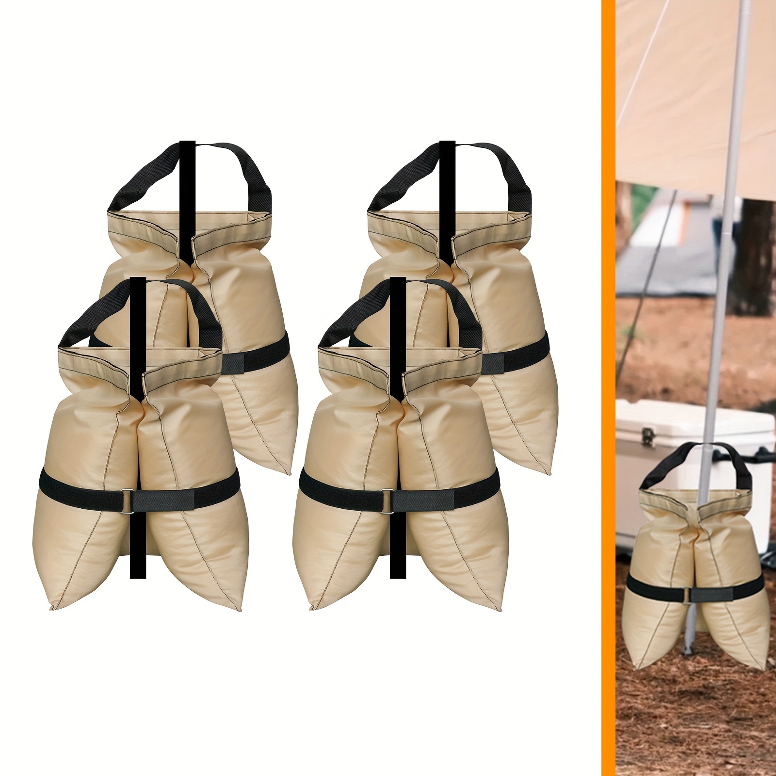 4 stück 180 lbs schwerlast regenschutz dreifach netz gewichtstaschen, bein gewichte sandtasche outdoor sonnenschutz zelt regenschirm werbe baldachin, feste winddichte  -up regenschutz 0