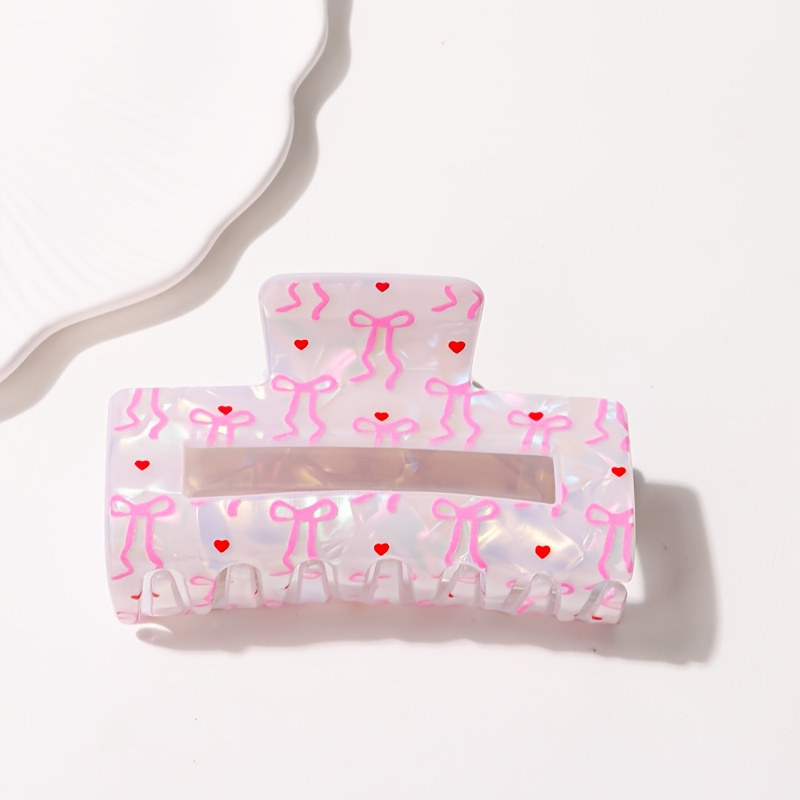 Image of 1pc An Adorable Sparkling Bow Hair Clip Featuring A Stylish Anti-slip Design And A , Perfect For Thick Hair And A Great Option For