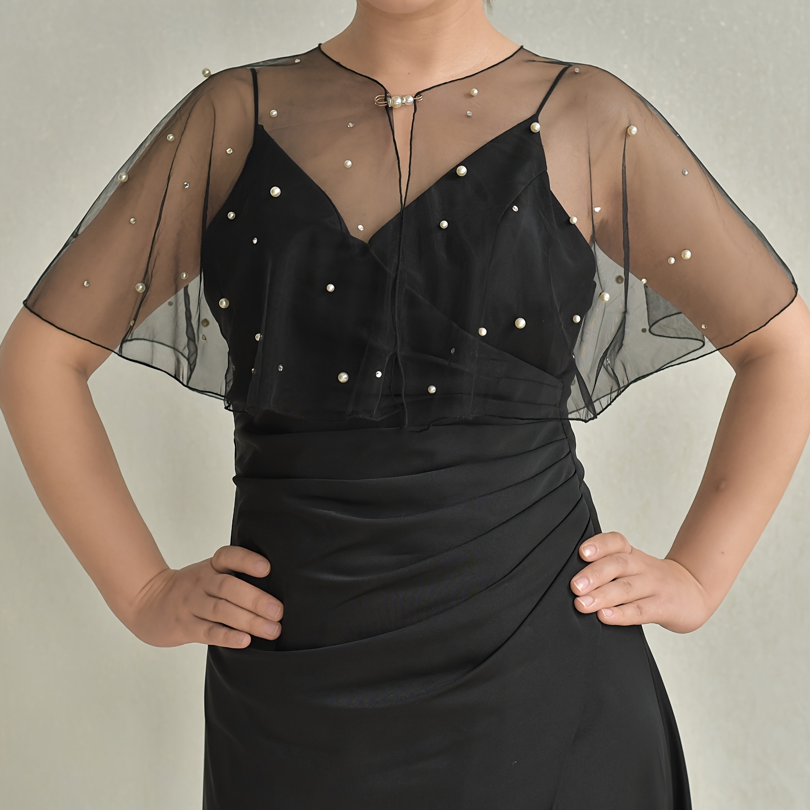 formal dress topper Black wedding dress topper with wedding dress, 8 weeks / 8 main image 1