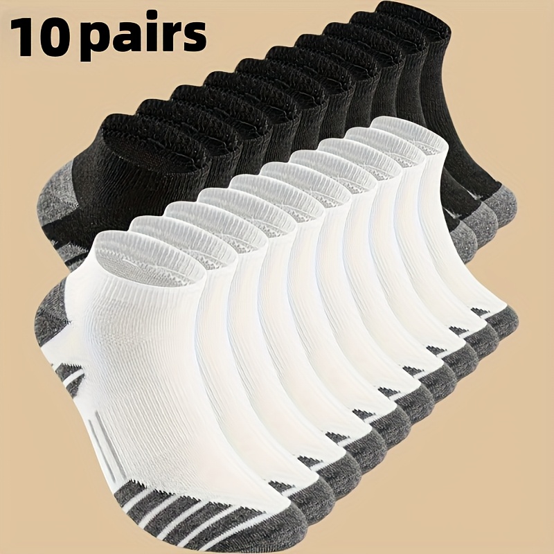 Image of Pair Of 5/'s Anti-odor Sweat-absorbing Low-cut Socks, Comfortable And Breathable, Suitable For Daily And Outdoor Wear, Use