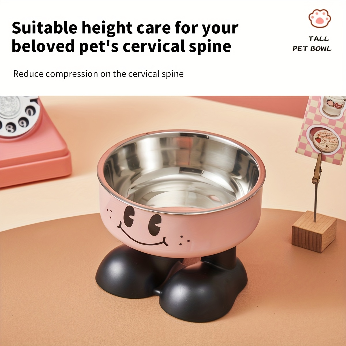 elevated stainless steel pet bowl anti tip non slip high   food and water dish for kittens and puppies Product details 7