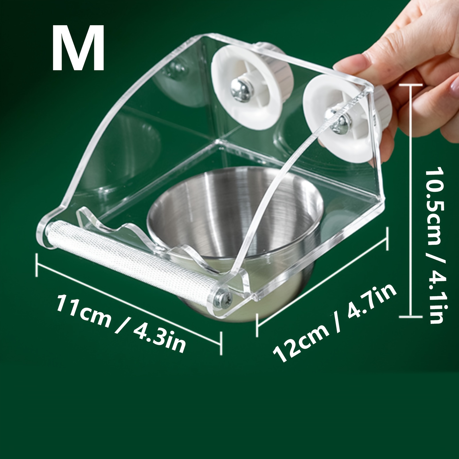 1pc, Random Color And Style Of Additions, Stainless Steel Bird Food Box, Large Capacity Parrot Feeder, Monk Feeder, Bird Feeder, Food Can, Food Trough, Multi-functional Bird Supplies, Without Battery