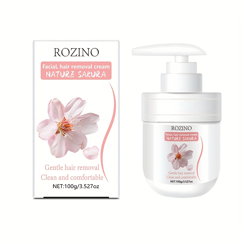 Image of 100g Rozino Hair Removal Cream Suitable For Face, Body, Areas - Fast-acting Strong Formula, Gentle & Non-irritating, Quick Hair Remover For Lips, Legs, , Private Areas, For ( Use)