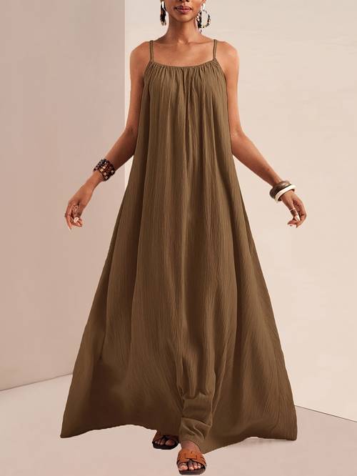 womens solid color cami dress