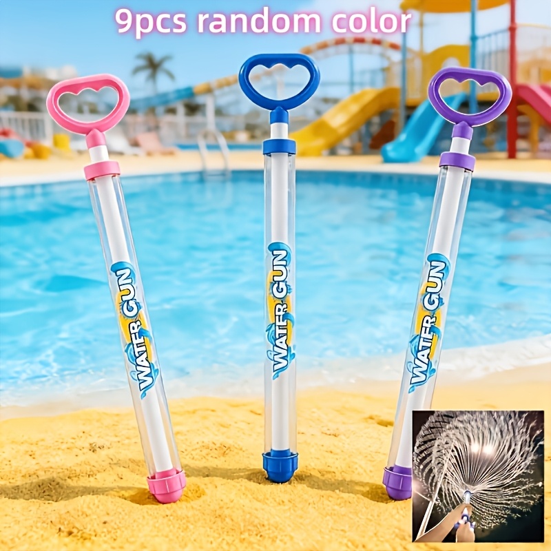 Image of 9pcs Set, Random Colors, Firework Water Gun Toy, Firework Water Spray Toy, Romantic Couple's Firework Water Gun, High-pressure Water Sprayer, Suitable For Beach, Pool, Rafting, Parties