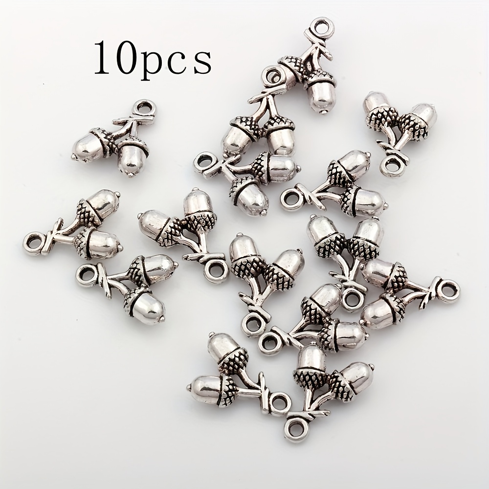 Image of 10pcs Vintage Alloy Charms Pendants Christmas Pine Cones Pendants Diy Crafts Making Findings Handmade Jewelry Christmas Gift Business Supplies