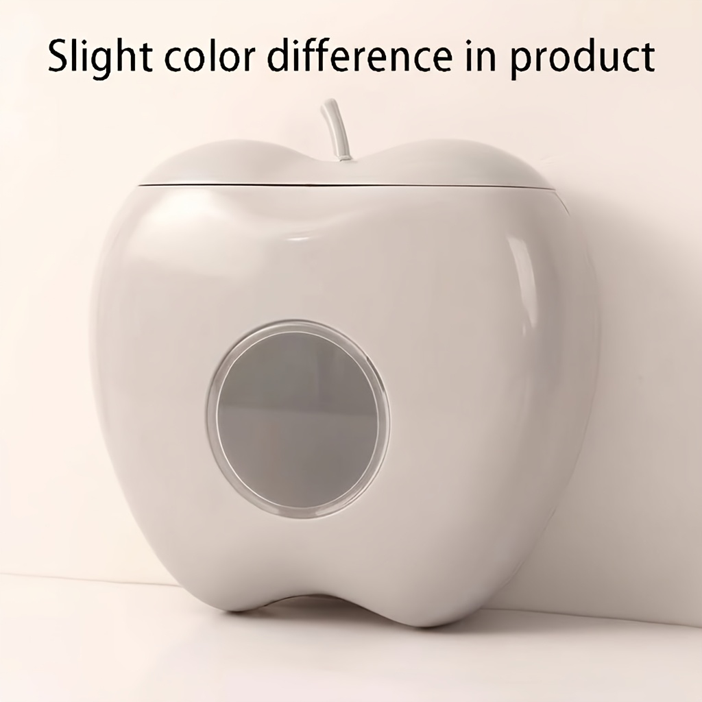 TEMU -shaped Wall-mounted Storage Box - Multi-functional Plastic Wrap And Bag Dust-proof Organizer - Durable Plastic Material, Space-saving Kitchen