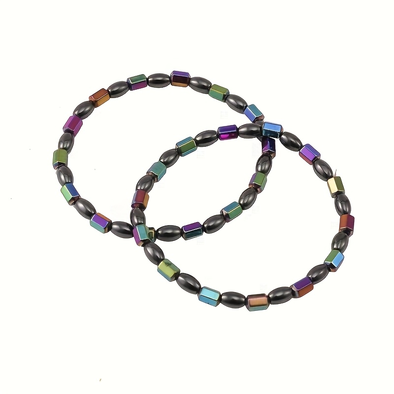 TEMU 1 Pair Of Retro Fashionable Natural Stone Bead Ankle Chains For Birthdays, Anniversaries, And Graduation Christmas Gifts
