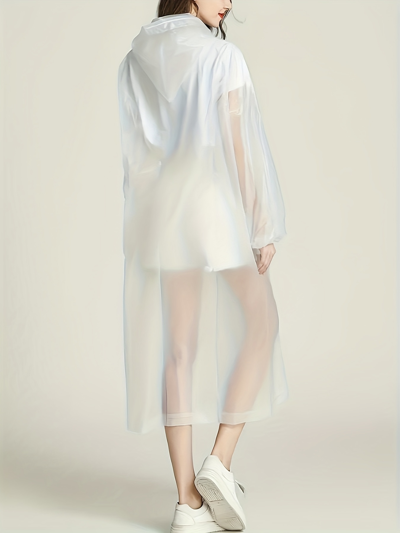 Veste De Pluie Transparente Portable EVA - Taille XL - Imperméable Mode Coréenne