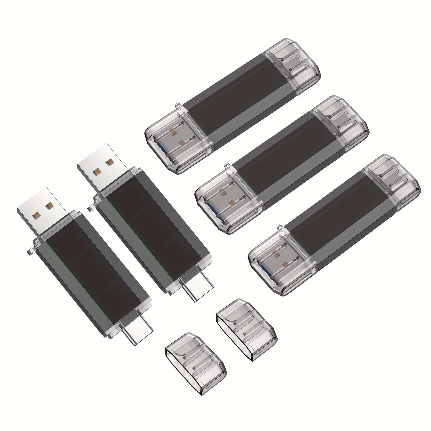Image of Kexin Usb 3.0 32gb 64gb Versatile 2-in-1 Usb 3.0 And Type-c Flash Drive - Rotatable For Iphone 15 16, For